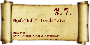 Nyókó Tomázia névjegykártya